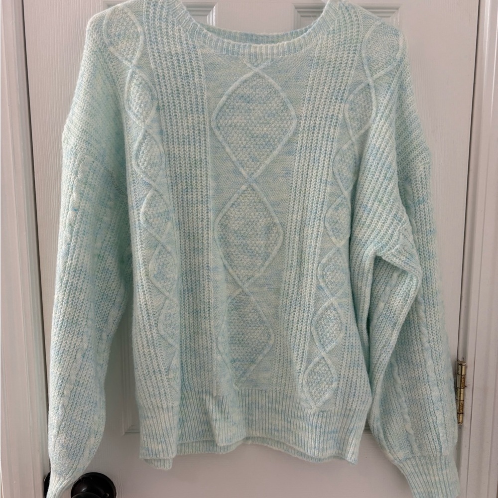 🟩3/$15 Soft Pastel Blue Knit Sweater